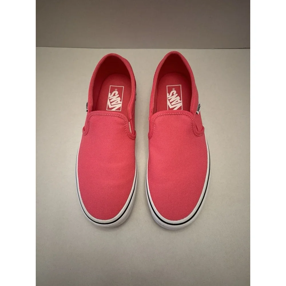 Vans Slip‎ On Pink Honeysuckle Asher Sneakers Women's Size 8